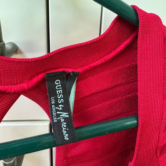 GUESS by Marciano Red Mini Dress S Sexy Bodycon - Picture 3 of 3